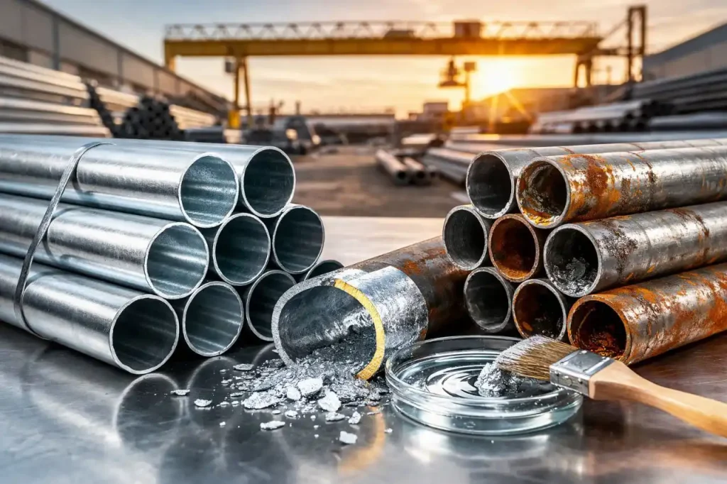 لوله گالوانیزه سپاهان با پوشش روی یکنواخت مناسب استفاده در مناطق مرطوب و اقلیم‌های با رطوبت بالا